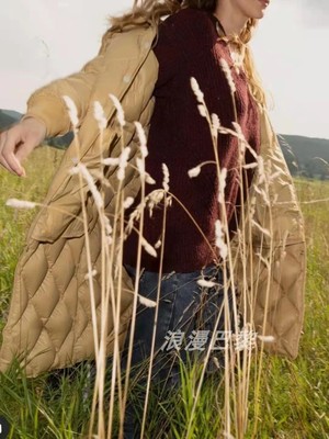 休闲灰鸭绒中长款羽绒服