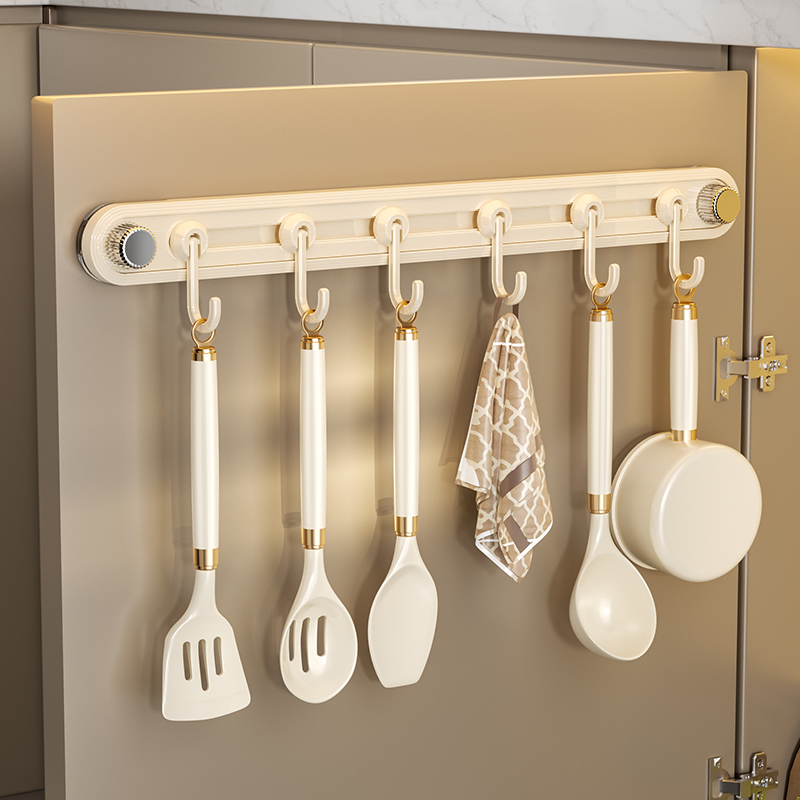 吸盘式壁挂挂钩滑轨联排置物架