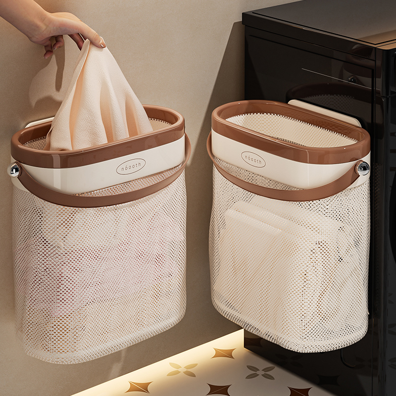 脏衣篓家用吸盘脏衣篮壁挂式化妆室浴室洗澡放脏衣服收纳筐洗衣袋