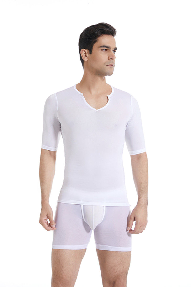 Hb家居服轻薄高弹力白色半透贴身紧身简约时尚速干高档短裤短袖T,女士内衣/男士内衣/家居服,吊带/背心/T恤/打底/肌底衣,淘宝优惠券,粉丝福利购,淘宝优惠卷