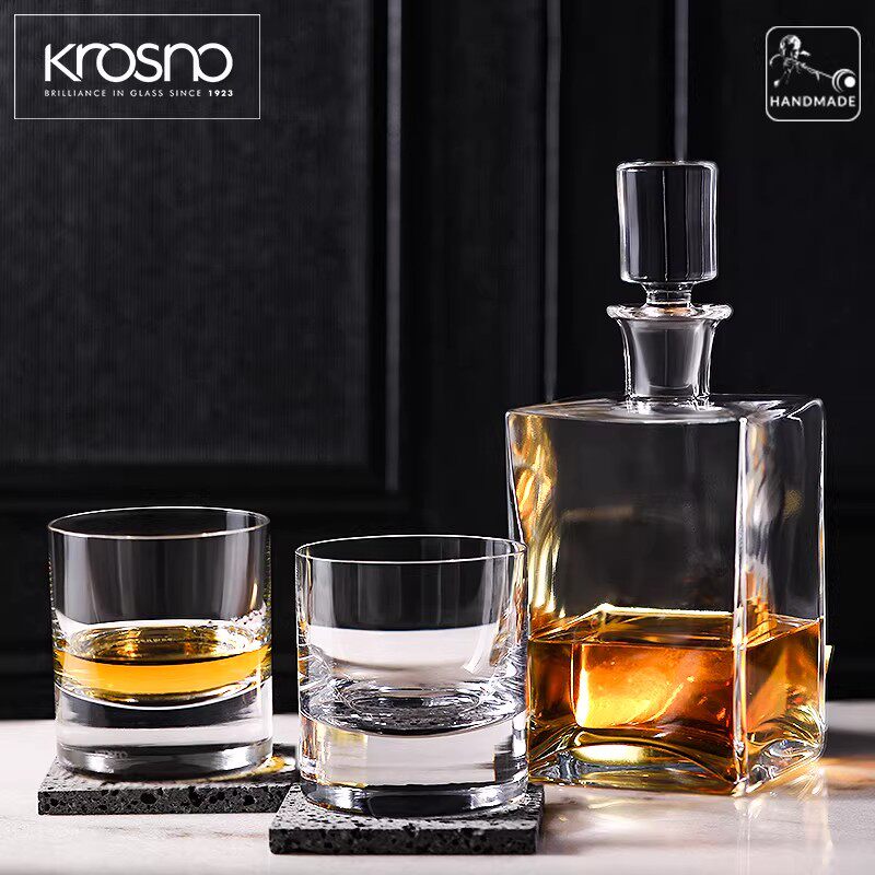 KROSNO波兰进口轻奢威士忌洋酒杯酒樽礼盒套装家用洋酒瓶高档酒具