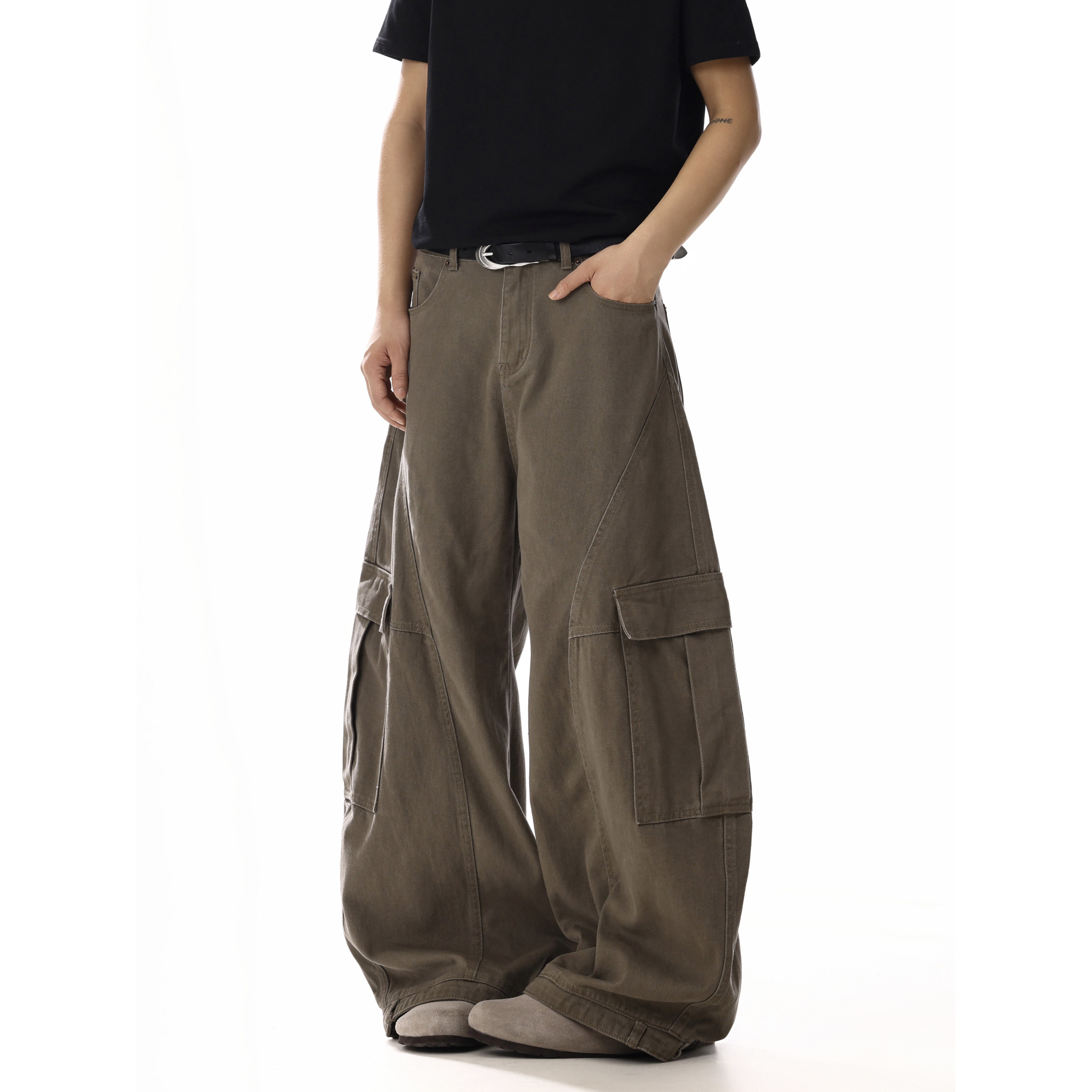 美式复古解构做旧阔腿弯刀牛仔裤男女宽松休闲设计感小众工装裤子,男装,牛仔裤,淘宝优惠券,粉丝福利购,淘宝优惠卷