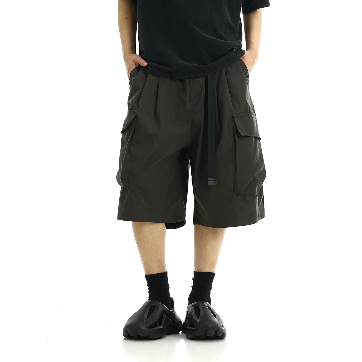 大口袋机能夏季美式工装短裤抽绳