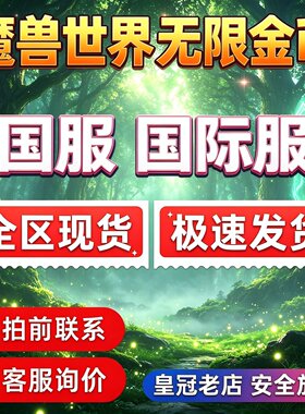 WOW魔兽世界无限服国服国际服游戏币金币g币