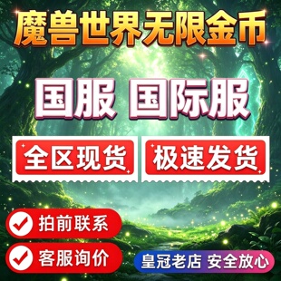 WOW魔兽世界无限服国服国际服游戏币金币g币