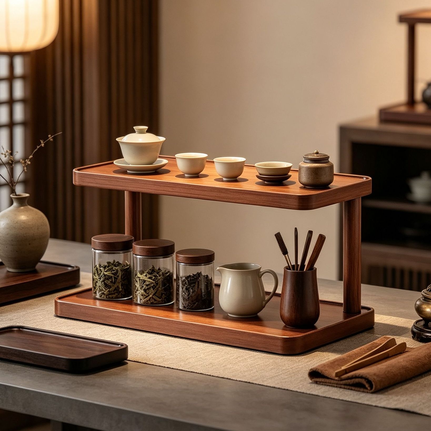 桌面置物架台面放置收纳神器家用必备好物分层架子茶具水杯展示架