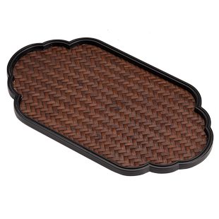 晟窑湘妃竹合金壶承杯垫家用干泡台盖碗茶壶托盘功夫茶具茶道配件