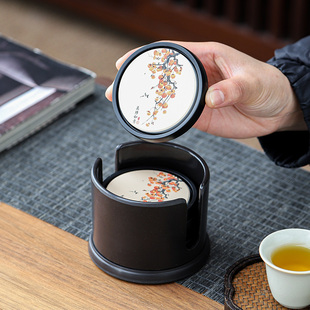 晟窑吸水茶垫杯垫茶杯垫茶道功夫茶杯托茶托防烫创意茶具配件定制