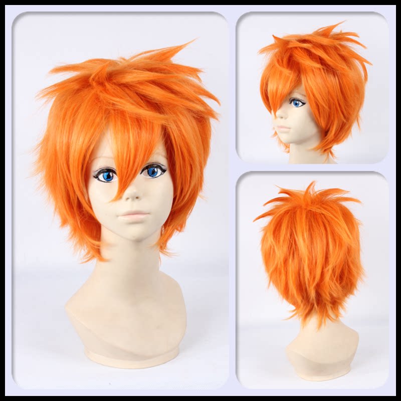 日向翔阳 混橙色 反翘少年款 cosplay假发