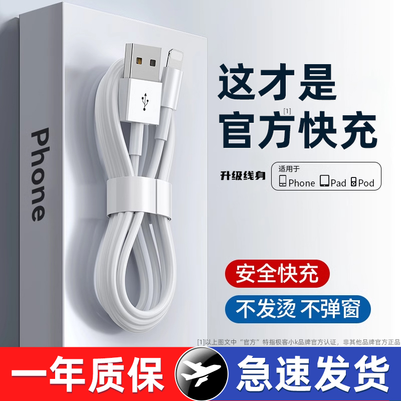 极客小K适用苹果数据线安全快充