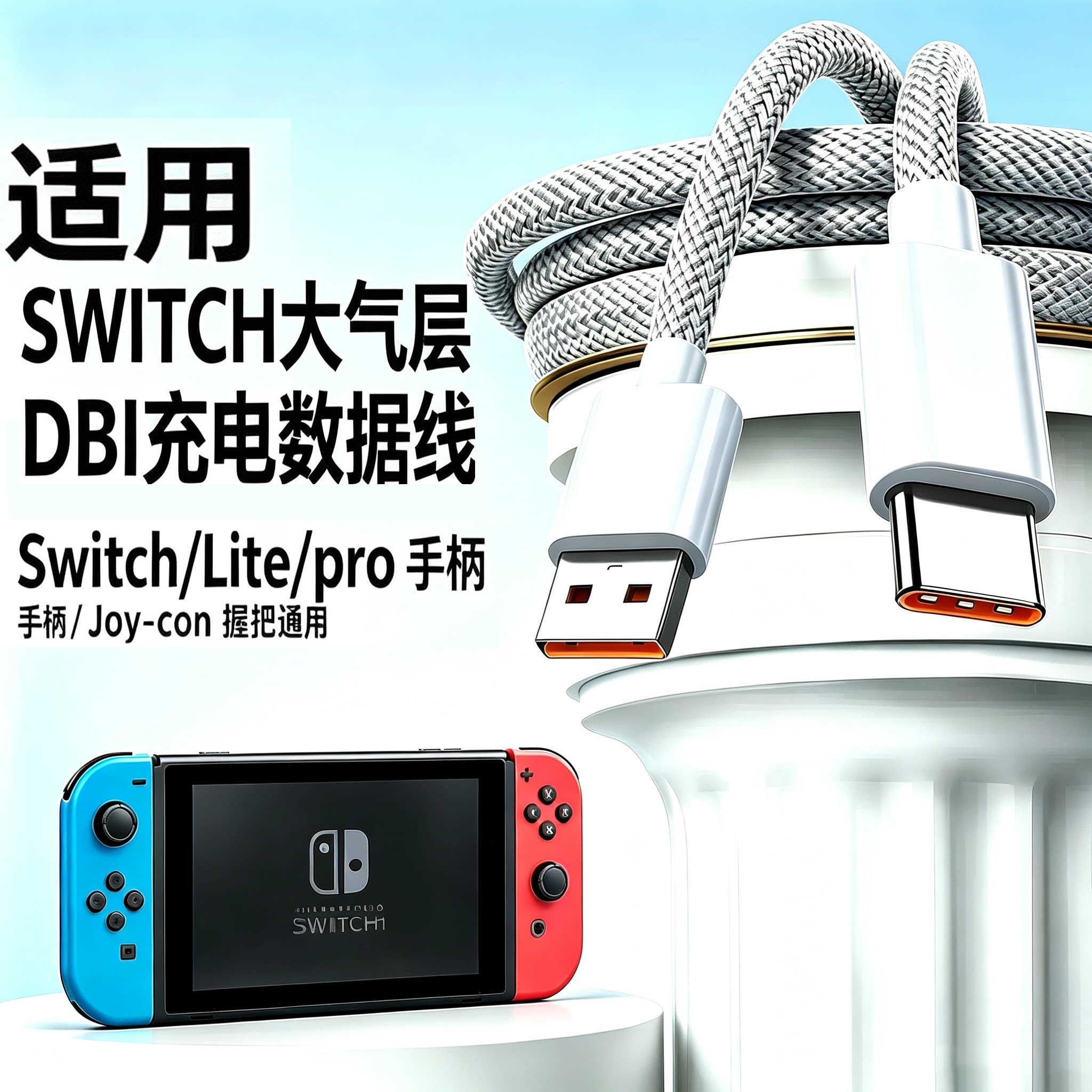 极客小k适用Switch数据线NS2任天堂游戏机破解大气层dbi连接电脑pro手柄充电器switch电源USB主机传输连接线