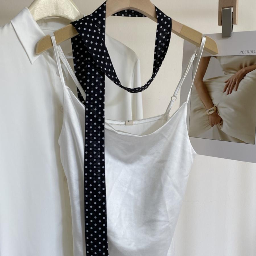 韩版波点小长条发带丝巾