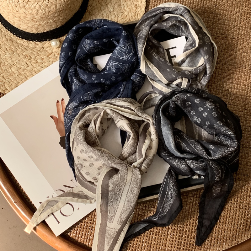 复古腰果菱形尖角发带丝巾高级