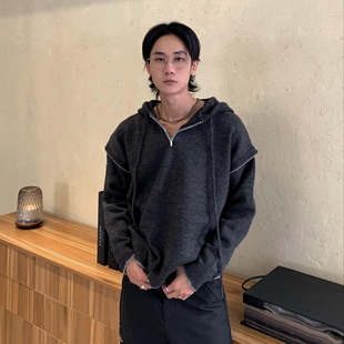 小众设计感拉链卫衣男情侣秋冬连帽潮牌外套休闲开衫 ZINGUP 美式