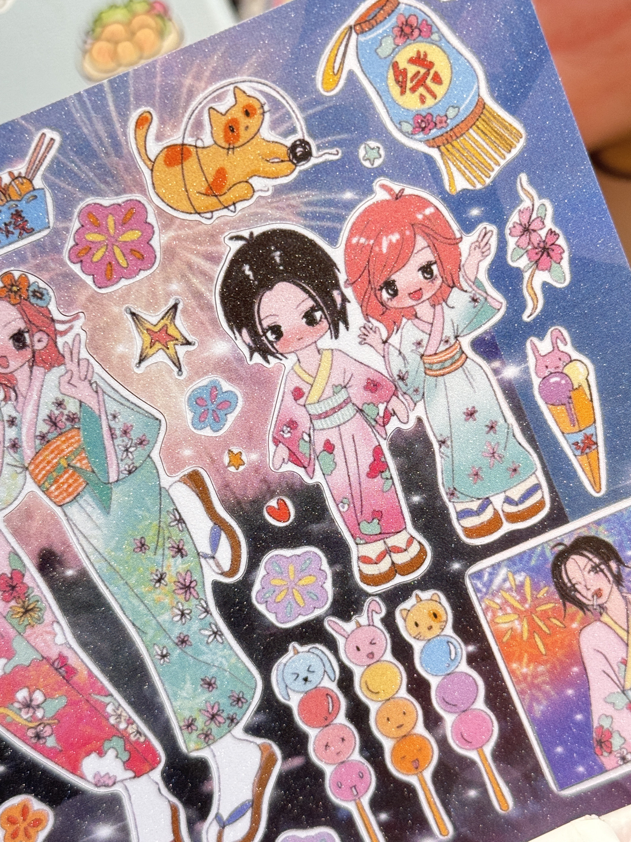 thumbnail for Lean meat dumplings studio NANA summer festival anime waterproof sticker sticker handbook material can be drip glue