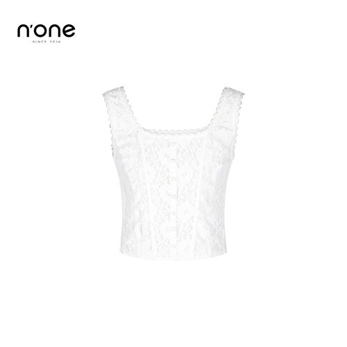 none时尚气质优雅蕾丝鱼骨背心