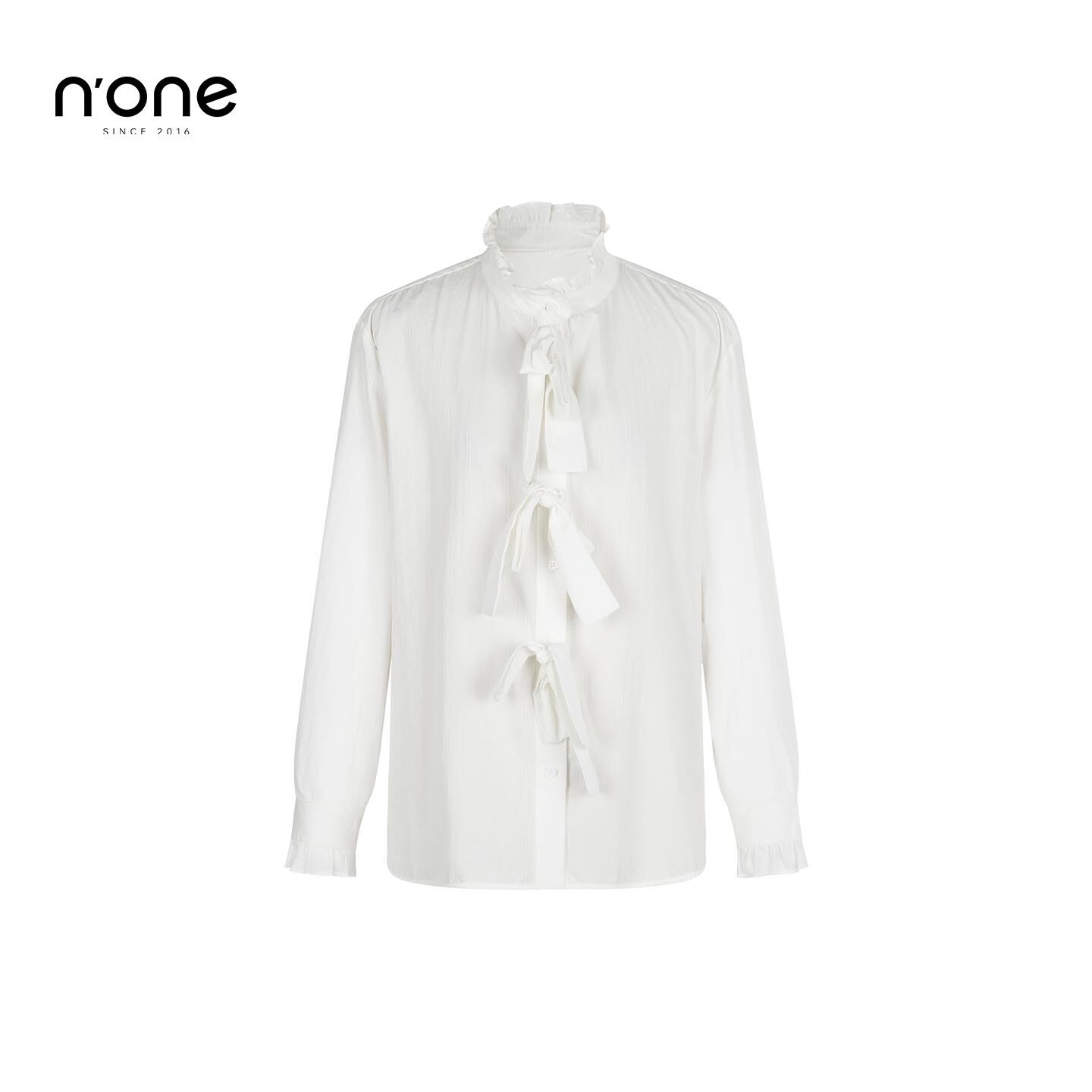 none100%纯棉白月光荷叶领衬衫图片