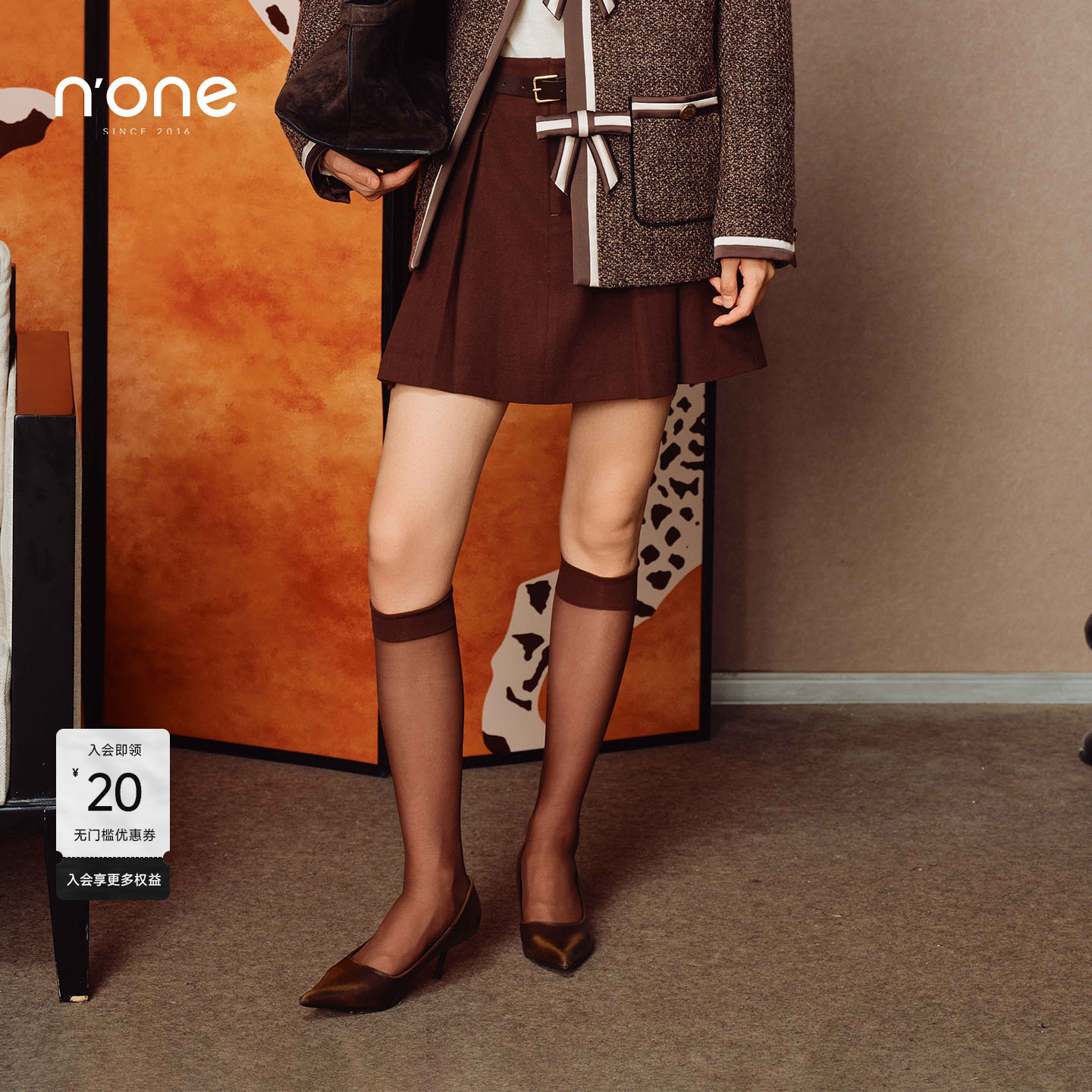 none高腰显腿长简约百褶短裙