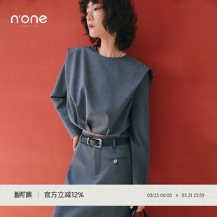 箱型短款 显高时髦小洋装 长袖 新款 高级感设计 上衣女2025秋季 none