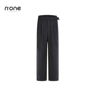 深灰高腰显瘦垂感长裤 none 新款 女2025冬季 复古慵懒风拖地阔腿裤
