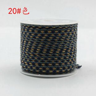 网红同款2mm花线藏式手搓棉线文玩佛珠线编织绳流苏穗子线串珠线