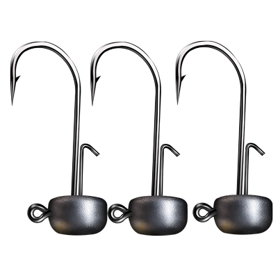 内德铅头钩路亚软虫钩jig血槽ned