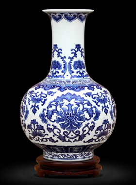 景德镇陶瓷器仿古青花瓷花瓶