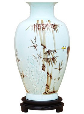 傲世陶瓷装饰花瓶新中式客厅摆件