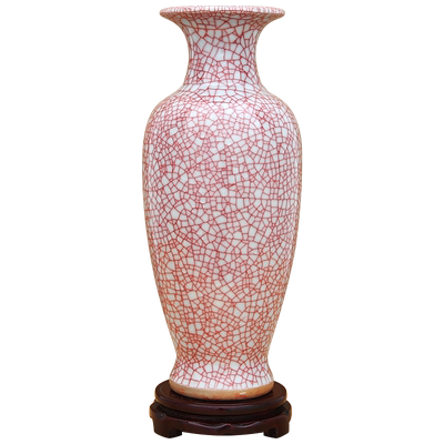 陶瓷花瓶裂纹瓷工艺品落地