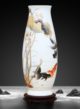 景德镇陶瓷器花瓶花艺办公室摆件工艺品家居客厅电视柜玄关装饰品
