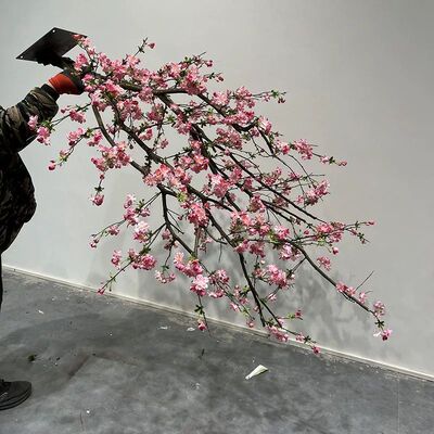 悬挂仿真樱花树中式造景悬挂绿植桃花树新年装饰婚庆倒挂梅花树