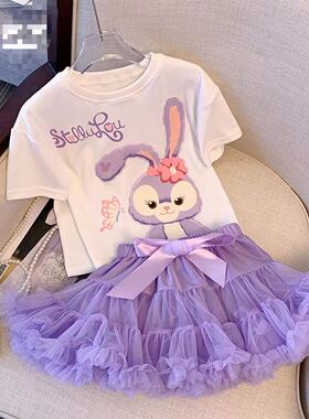 55全胶娃娃夏季紫色兔子的衣服