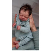 NPK49厘米重生娃娃植入头发胶身睡眠宝宝3D皮肤跨境货源送礼佳品