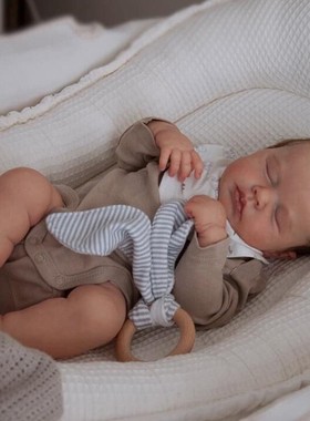 NPK49厘米仿真婴儿植入头发胶身睡眠宝宝3D皮肤跨境货源送礼佳品