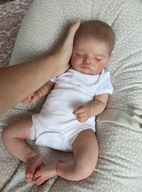 49厘米仿真新生儿宝宝罗丽莎Rosalie 手工娃娃重生婴儿 3D绘制