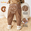 宝宝春秋纯棉大屁屁裤男女童宽松PP裤