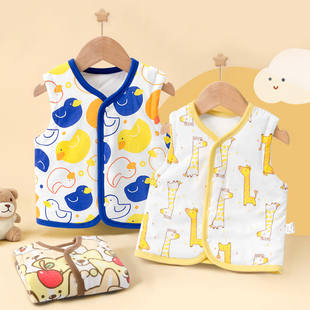 小班郎婴儿马甲秋冬外穿宝宝夹棉背心
