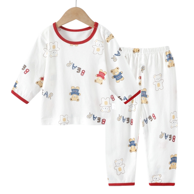 儿童夏季纯棉空调服套装