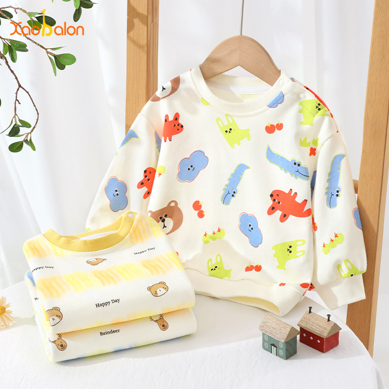 婴幼儿春秋新款卫衣男女童卡通上衣春装外套儿童外出洋气潮服童装