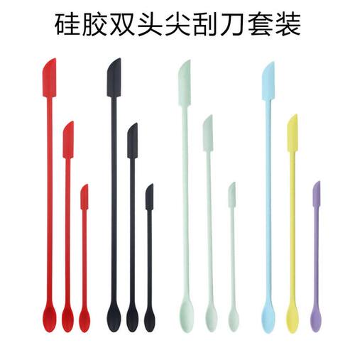 硅胶双头尖刮刀勺瓶底乳液套装