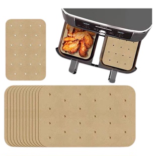 长方形空气炸锅纸 20.5cm硅油纸羊皮纸 不沾蒸笼纸烘焙纸14