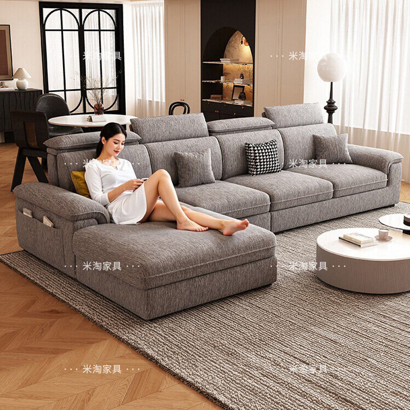 雪尼尔布艺沙发客厅可拆洗现代简约奶油风小户型贵妃沙发2026新款