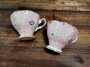 china喝水杯子 日本进口手绘马克杯咖啡杯陶瓷金边骨瓷咖啡杯bone