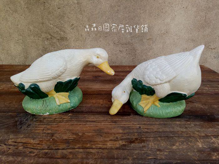 陶瓷民国手绘情侣鹅王思聪同款柯尔鸭创意家居装饰摆件收藏品古董