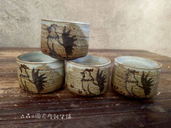 日本手绘柴烧杯纯手工鸡公杯釉茶杯陶瓷主人杯原矿柴窑日式品茗杯