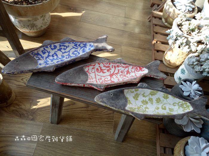 外贸欧式陶瓷鱼型托盘客厅厨房水果餐盘摆件室内家居装饰摆设饰品