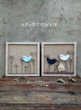 复古做旧美式乡村风壁画家居装饰