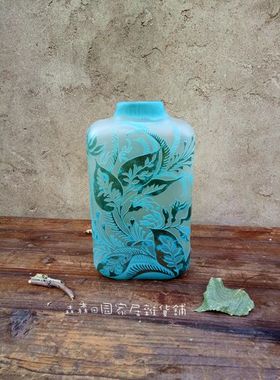 样品手工吹制玻璃雕花家居装饰