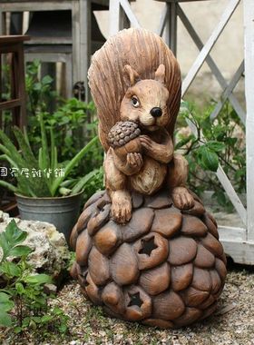 松果户外树脂烛台欧式风摆件