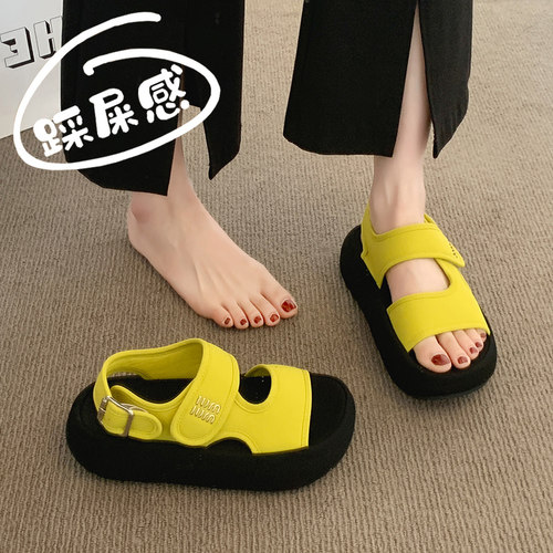 增高厚底凉鞋女2026款夏外穿高级感百搭运动沙滩罗马鞋34码0507k
